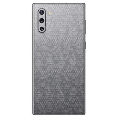 Set Folii Skin Acoperire 360 Compatibile cu Samsung Galaxy Note 10 (Set 2) - ApcGsm Wraps HoneyComb Gray foto