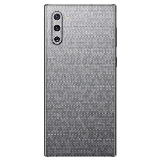 Set Folii Skin Acoperire 360 Compatibile cu Samsung Galaxy Note 10 (Set 2) - ApcGsm Wraps HoneyComb Gray