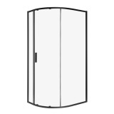 Solid RPA 100x80 BL cabină de duș curbată cu o singură ușă asimetrică fără tavă