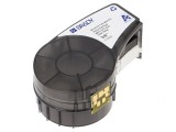 Banda autoadezivă albă 9,5mm x 6,4m caractere negre