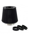 Filtru sport universal de admisie a aerului auto, Negru 160x155x118mm cu adaptori, Amio
