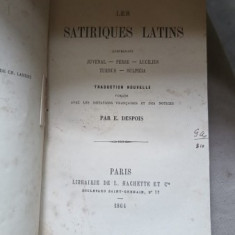 Les satiriques latins Juvenal-Perse-Lucilius-Turnus-Sulpicia - traduction par E. Despois