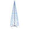 Brad de Craciun conic, 1400 LED-uri, albastru, 160x500 cm