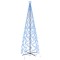 Brad de Craciun conic, 1400 LED-uri, albastru, 160x500 cm