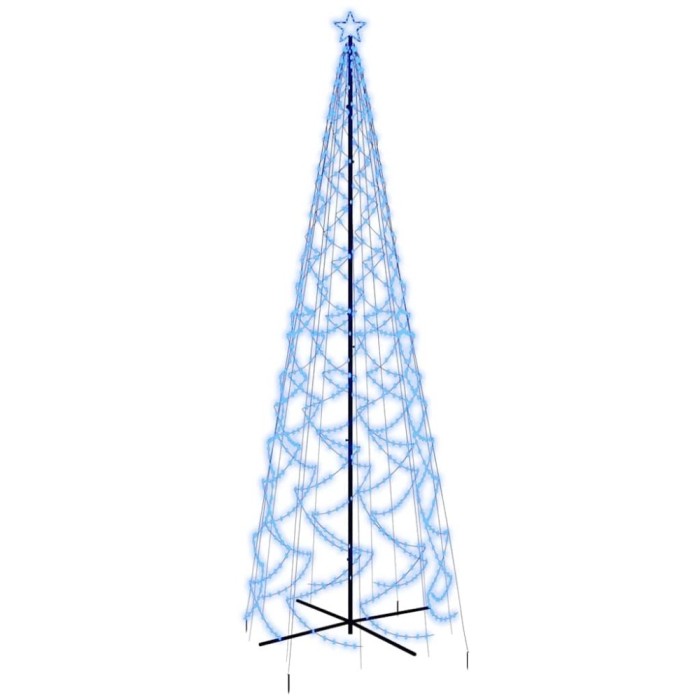 Brad de Craciun conic, 1400 LED-uri, albastru, 160x500 cm