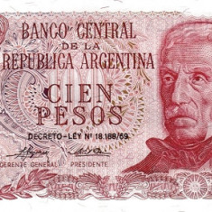 Argentina 100 Pesos ND (1973/76) Decreto-Ley 18.188) P-297 UNC !!!