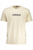 Tricou barbati cu imprimeu cu logo din bumbac alb, XL