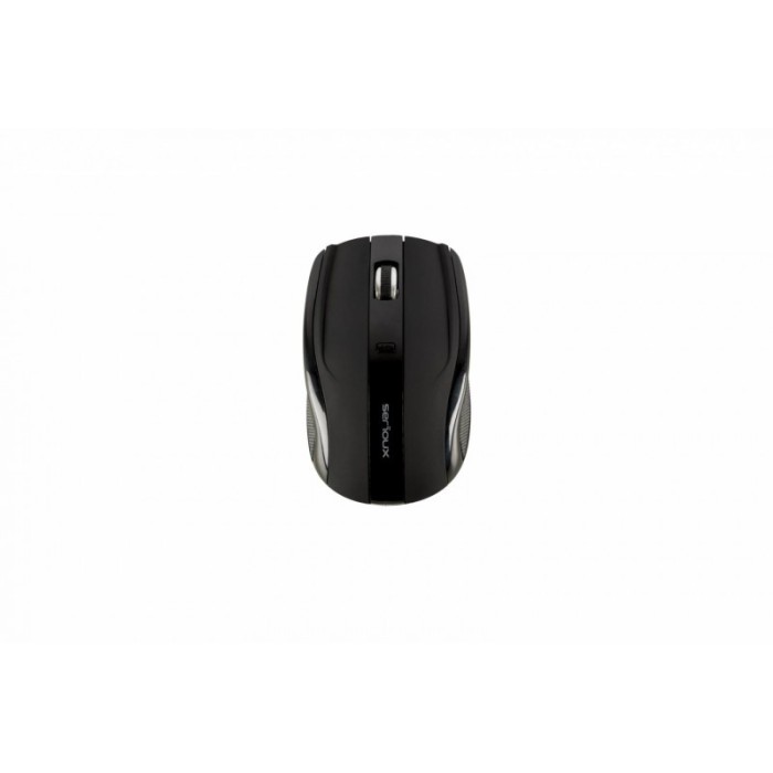 Mouse Serioux Rainbow 400, Wireless, 1600 DPi Ajustabil, 4 Butoane, Senzor Optic, Scroll, Receiver USB, Negru