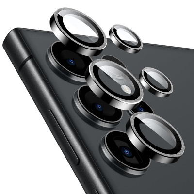 Folie Camera pentru Samsung Galaxy S24 Ultra, ESR Lens Protector Tempered Glass, Black foto
