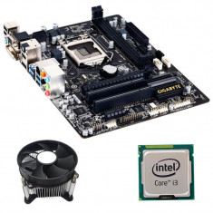 Kit Placa de Baza Refurbished GIGABYTE GA-H81M-HD3, Intel i3-4160, Cooler foto