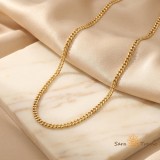 Lant Imperial Unisex , Lant placat cu 3 straturi de aur 14K, 50 cm, 3 mm