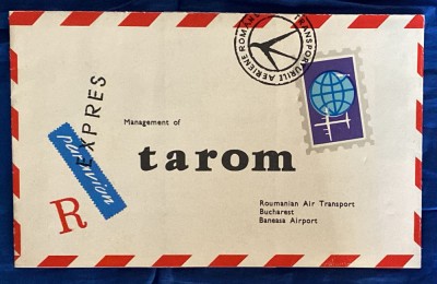 ,,TAROM&amp;quot;TRANSPORTURILE AERIENE ROMANE( ,,ARTA GRAFICA&amp;quot;ANII&amp;#039;70)PLIC PARAVION ! foto