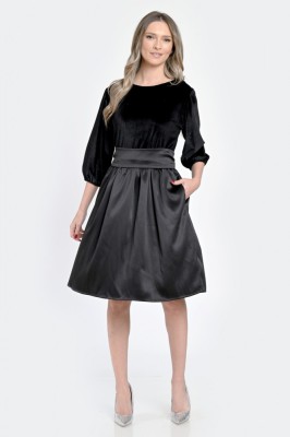 Rochie Medie Dama, de Ocazie, Neagra V300 - L foto
