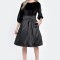 Rochie Medie Dama, de Ocazie, Neagra V300 - L