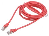 Cablu patch F/UTP 6 litat CCA PVC roșu 3m 26AWG, Lanberg
