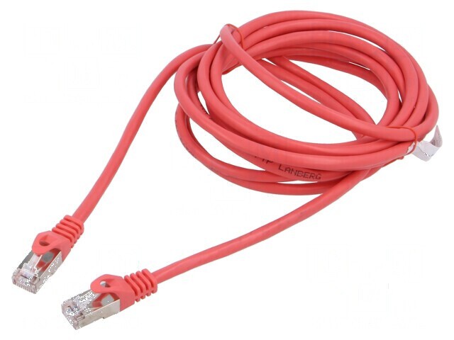 Cablu patch F/UTP 6 litat CCA PVC roșu 3m 26AWG