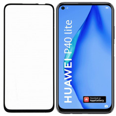 Folie Sticla MyScreen L!ite pentru Huawei P40 Lite, Full Cover, Full Glue, 9H, 0.33 mm, Negru foto