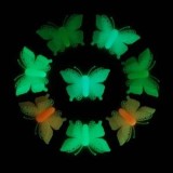 Autocolante de perete fosforescente cu fluturi 3D, set 7 bucati, multicolore, CMCLASS