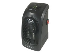 Mini aeroterma electrica, 350W, timer 12 ore, protectie supraincalzire, functionare silentioasa, oprire automata, negru, Beper, RI.201
