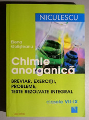 Chimie anorganica Breviar, exercitii, probleme clasele VII-IX - E. Golisteanu foto