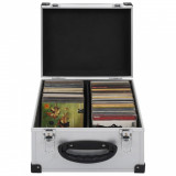 Caseta pentru 40 CD-uri, argintiu, aluminiu ABS GartenMobel Dekor