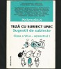 MATEMATICĂ - SUGESTII SUBIECTE LA TEZA CU SUBIECT UNIC - CLASA A VII-A - NOMINA