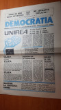 Ziarul democratia 29 ianuarie 1990-anul 1,nr. 2 -articol despre unire lui cuza