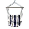 Hamac Tip Scaun Strend Pro Craig, Albastru/Alb, 100x50 cm, Max 150kg, Bumbac, Gradina/Balcon, Confortabil &amp; Rezistent