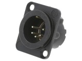 Soclu XLR 5-Pin Drept Lipire Argint 7.5A 19x24mm