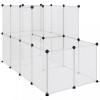 Cusca pentru animale mici transparent 142x74x93 cm PP si otel GartenMobel Dekor, vidaXL