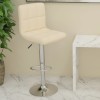 VidaXL Scaun de bar, crem, piele ecologică 334223