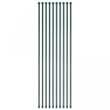 Țăruși grădină, 10 buc, 1,5 m, metal, verde, vidaXL
