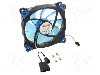 Ventilator 120x120x25mm, 12V DC, Akasa - AK-FN091-BL