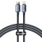 CABLU alimentare si date Baseus Crystal Shine, Fast Charging Data Cable pt. smartphone, USB Type-C la Lightning Iphone PD 20W, 1.2m, negru &quot;CAJY000201
