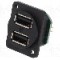 Conector USB A, in&amp;#351;urubare, orificiu pentru &amp;#351;urub cap plat, pt. montare pe panou, CLIFF - CP30100X