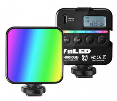 Lampa foto-video LED Yongnuo YN60RGB cu temperatura de culoare reglabila 2500K-9500K foto