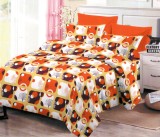 Cumpara ieftin Lenjerie de pat pentru o persoana cu husa elastic pat si fata perna patrata, Halong, bumbac mercerizat, multicolor