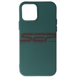 Husa Silicon iPhone 12 Pro Midnight Green, High Copy, Protectie Premium