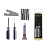 Kit Reparatie Pana Auto/Moto, 5 Benzi Etansare, Chit Sigilare, Racleta, Surubelnite - Universal