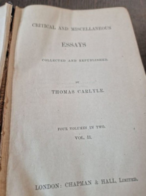 Thomas Carlyle - Critical and Miscellaneous Essays Vol. II foto
