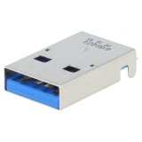 Mufă USB A PCB SMT Orizontală USB 3.0 Aurită