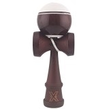 Jucarie de indemanare din lemn, Kendama X, Super Sticky, 18 cm, Alb, Maro
