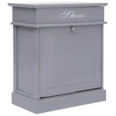 vidaXL Pantofar, gri, 50 x 28 x 58 cm, lemn de paulownia