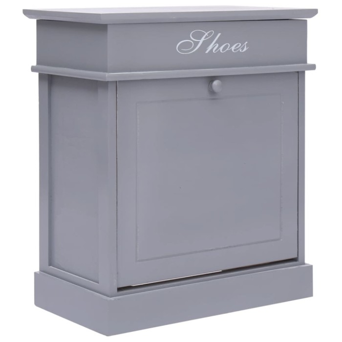 Gossi pantofar, gri, 50 x 28 x 58 cm, lemn de paulownia