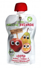 Piure de mere pere si fructul pasiunii bio 100g Erdbar foto