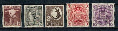 Australia 1948-1950 - Uzuale, serie incompl. neuzata foto