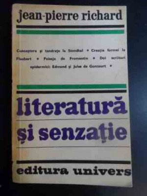 Literatura Si Senzatie - Jean-pierre Richard ,546609 foto