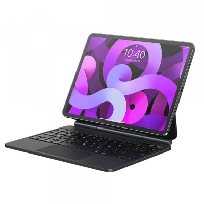 Husa cu Tastatura pentru Apple iPad Air (2022) / Air (2020) / Pro 11 (2018), Baseus, Brilliance with Digital Display, Gri foto