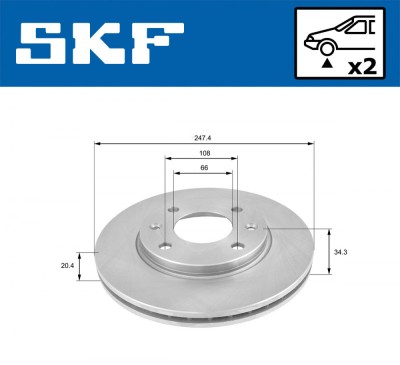SKF VKBD 80092 V2 Disc frana foto