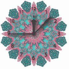 Sticker decorativ, Mandala, Turcoaz, 60 cm, 4972ST foto